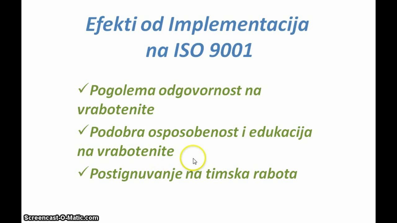 ISO 9001 - Die Wirkungen der Durchführung des Standard