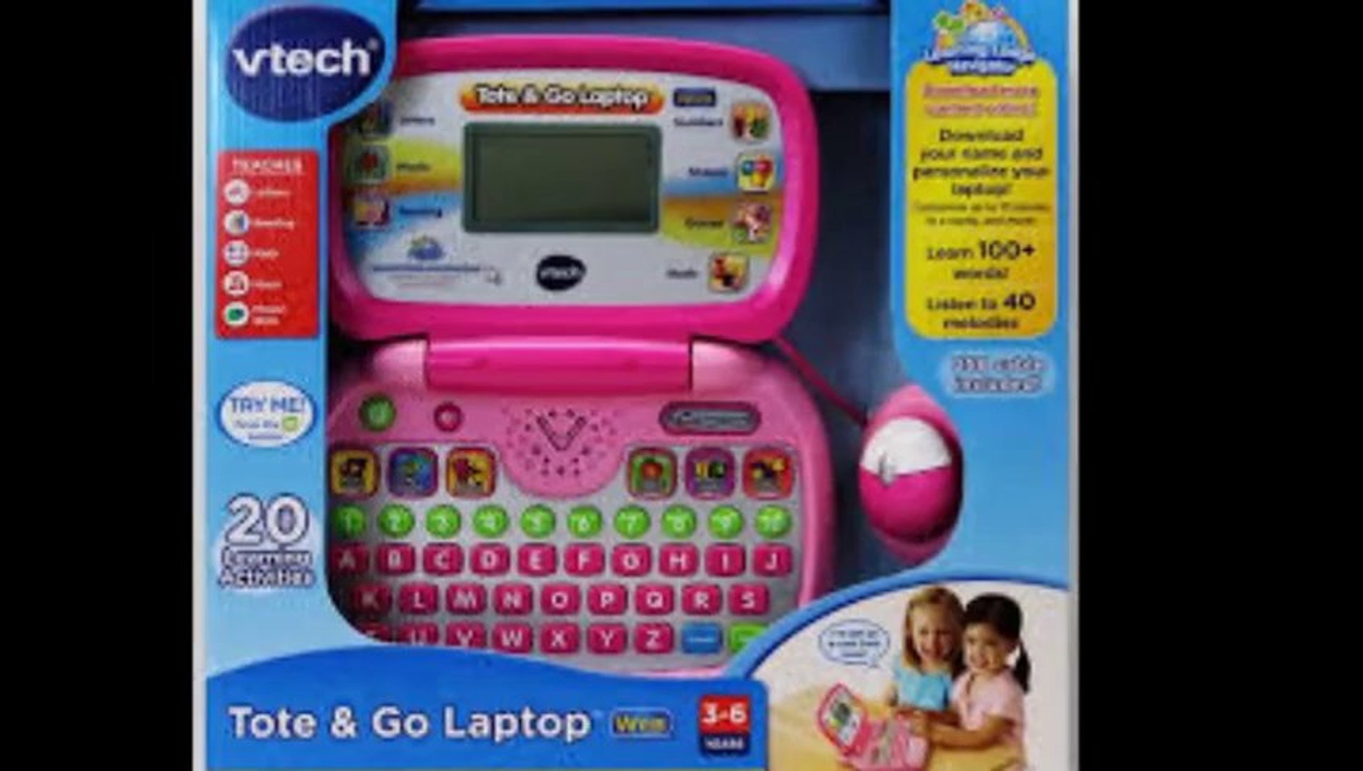 Vtech Tote 'n Go Laptop Pink W Mouse Kids Educational Computer Learning Toy  Game