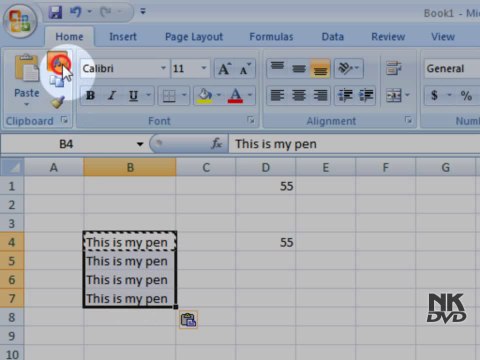 Lesson 03 Cut Copy Microsoft Office Excel 2007 2010 free Educational video Training Tutorials in Urdu Hindi language