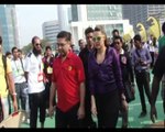 Neha Dhupia at a relay race event