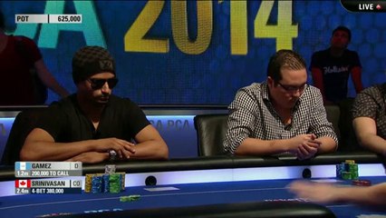 PCA 2014 Live Poker Tournament -- PCA Main Event, Day 5