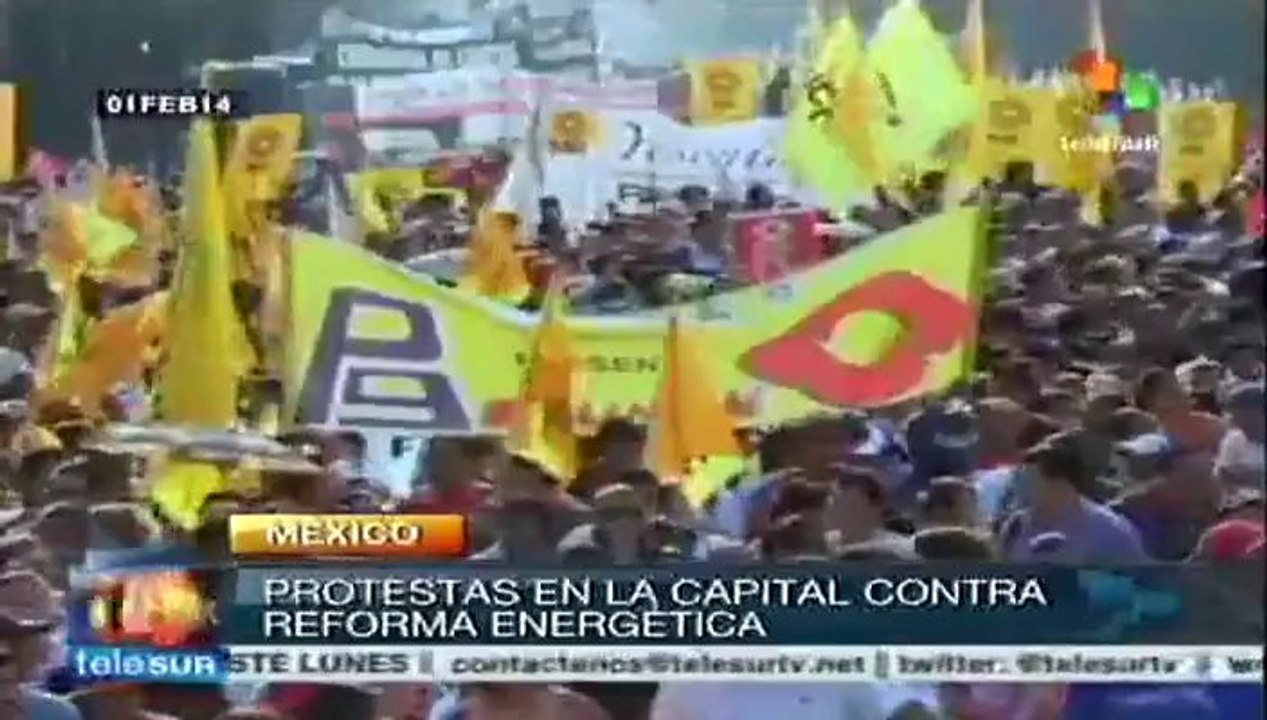 Protestas ciudadanas contra reformas neoliberales del gob. mexicano