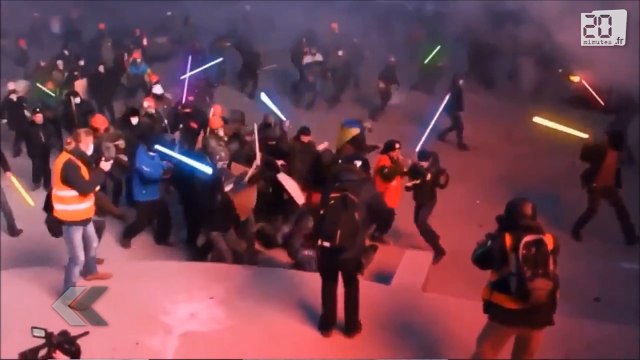 Ukraine: bataille de sabre laser en pleine rue