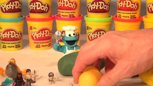 Play Doh Surprise Eggs , 9 Surprise Eggs from The Star Wars Fighter Pod Rampage and Cookie Monster