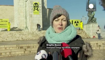 Greenpeace joins protest against nuclear plant expansion in Hungary