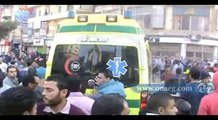سيارة إسعاف تنقل أحد المصابين أثناء اشتباكات الفيوم