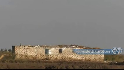 لحظة تدمير مخزن المتفجرات بقرية "أم خلف" من جانب القوات المسلحة