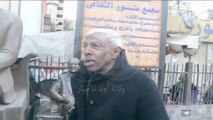 شاهد... تمثال الموسيقار الراحل محمد عبد الوهاب بعد سقوطه