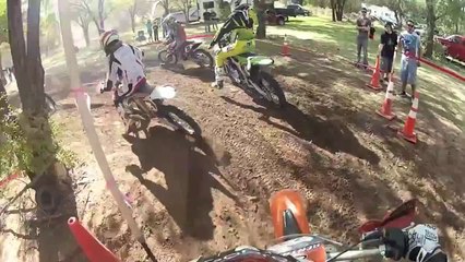 GoPro HD  First Dirt Bike Race   Crashes