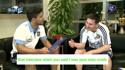 Messi Reacts To Rival Players' Funny Quotes with Aguero*