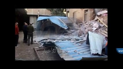 انهيار جزئى لعقار من 4 طوابق بطنطا يتسبب فى تدمير 5 سيارات