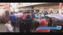 تظاهرات بقرية سائق التاكسي المذبوح على يد الإخوان بالمنصورة