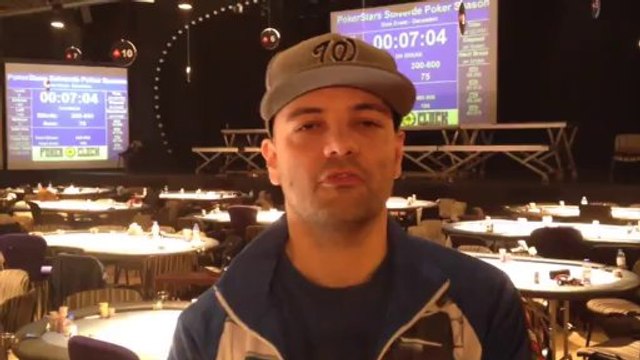 Henrique Pinho no PokerStars SPS (2º dia, 1º intervalo) - PokerStars.com