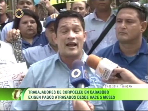 Trabajadores de Corpoelec protestan por pagos pendientes