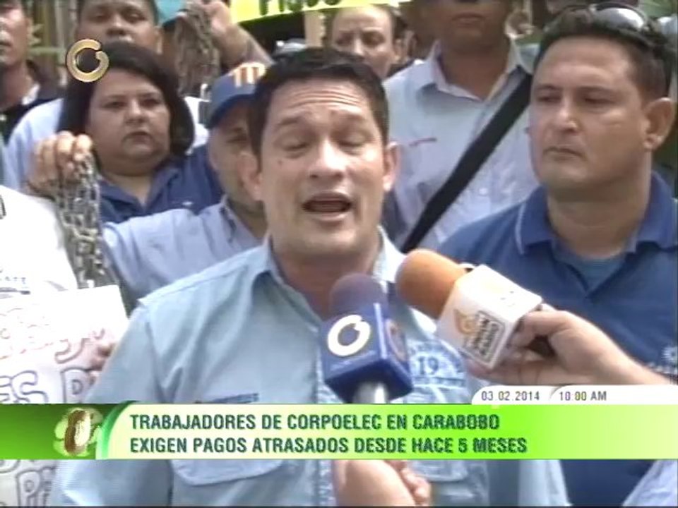 Trabajadores de Corpoelec protestan por pagos pendientes