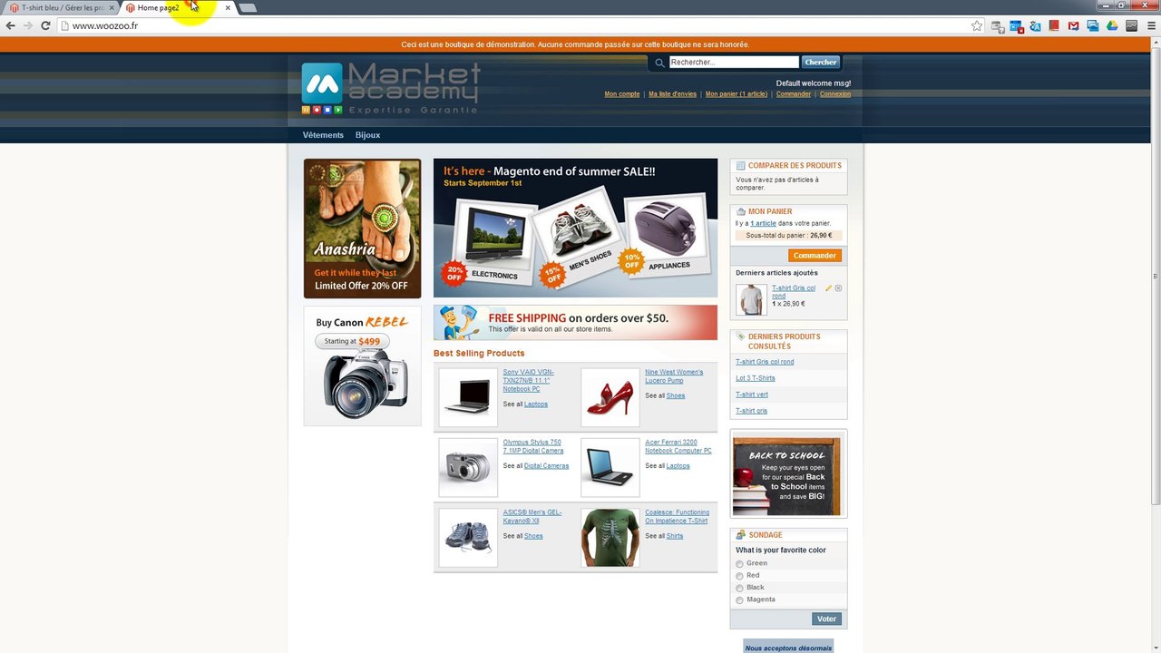 Magento Créer un produit simple - Mode rapide formation