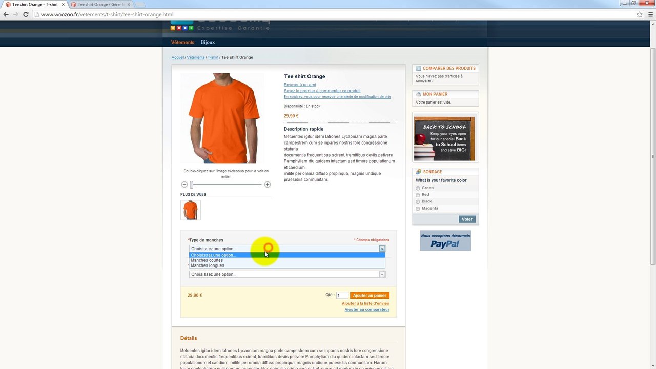 Magento Créer un produit configurable formation