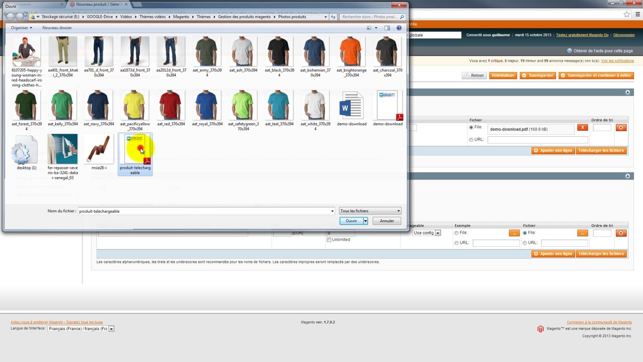 Magento -  Créer un produit téléchargeable formation