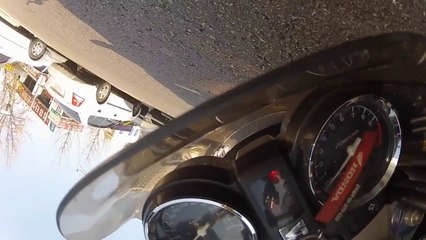 CB900  SuperBike Crash Caused By Wheel Spin On Wet Roads