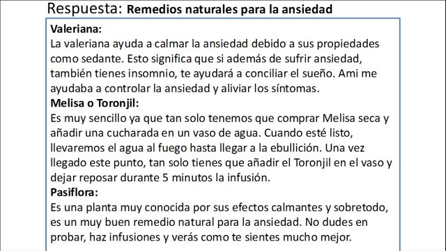 Ansiedad:Remedios naturales para curar la ansiedad