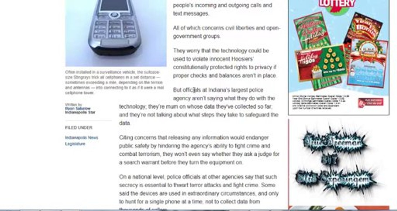Indiana State Police tracking cellphones - but won't say how or why