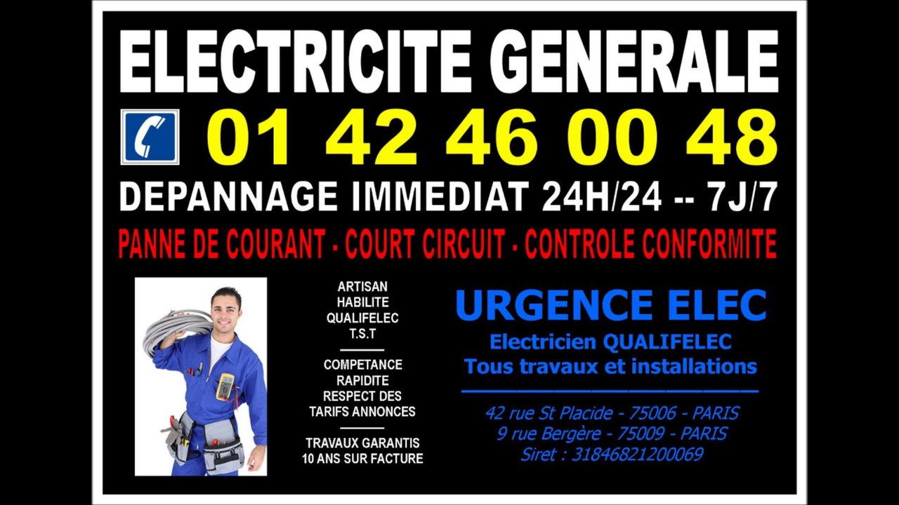 ELECTRICIEN AGREE PARIS 14eme - 0142460048 - QUALIFELEC