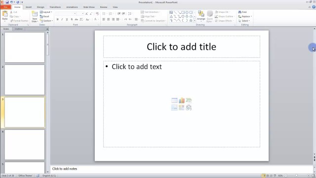 Lesson 01.6 The Scroll Bars - MS PowerPoint Urdu and Hindi language by Microsoft Office Power Point 2010 free online video Training Tutorials
