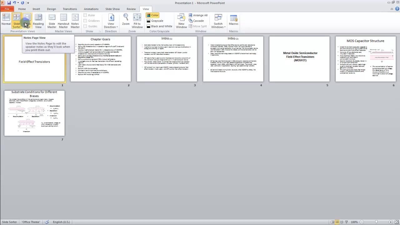 Lesson 01.8 Presentation View Buttons - MS PowerPoint Urdu and Hindi language by Microsoft Office Power Point 2010  free online video Training Tutorials