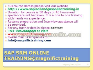 sap srm online training and placement