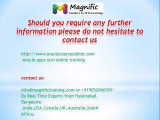 oracle apps scm Online Training in Africa