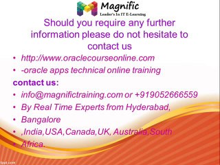 oracle apps technical Online Training in Africa