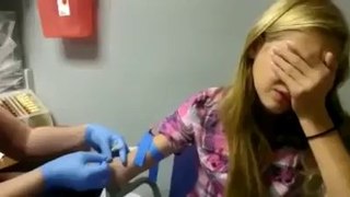 Teen Girl Freaking Out And Crying Before Get A Needle Shot| www.itblow.com