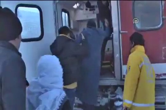 Paletli ambulansla ulaştırıldı