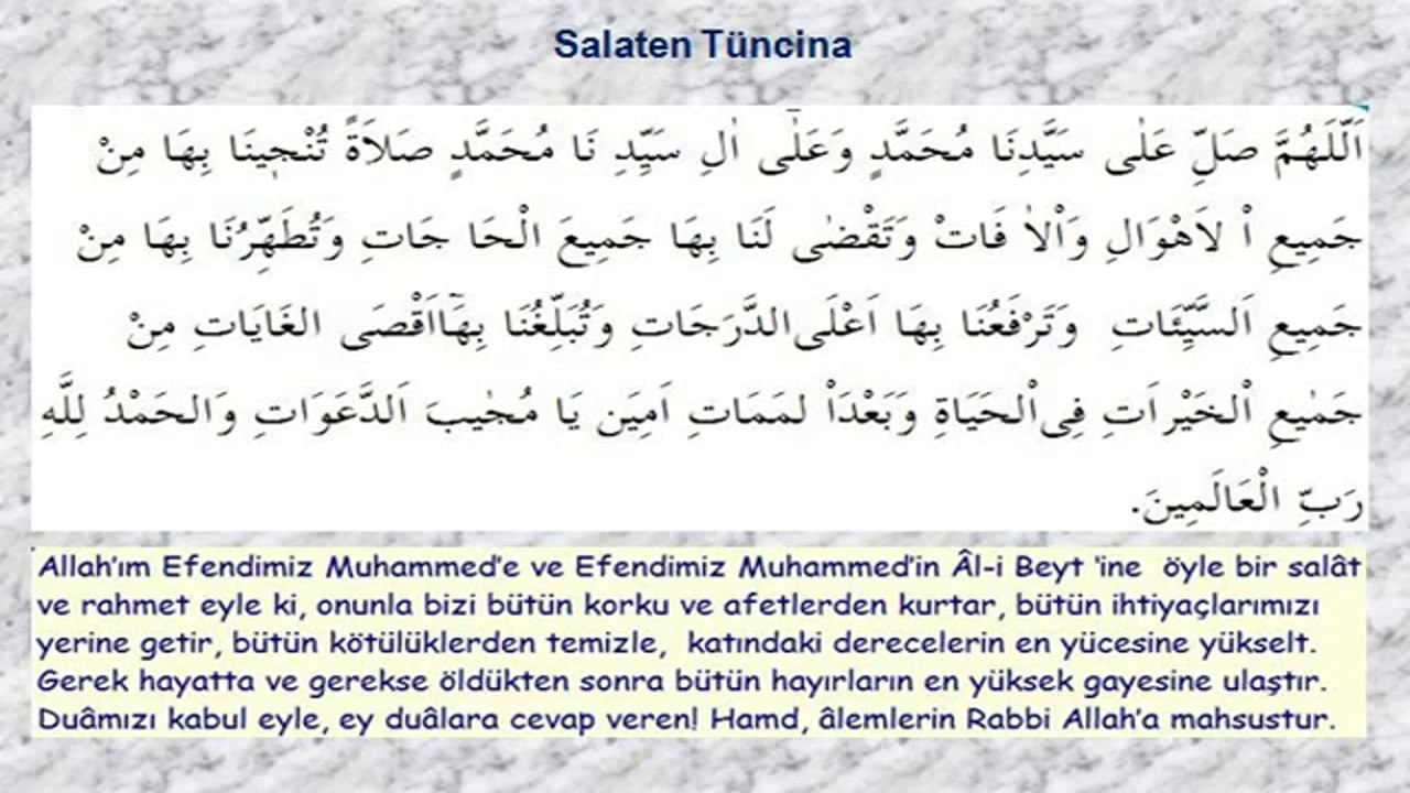 Salaten Tüncina Duası HD