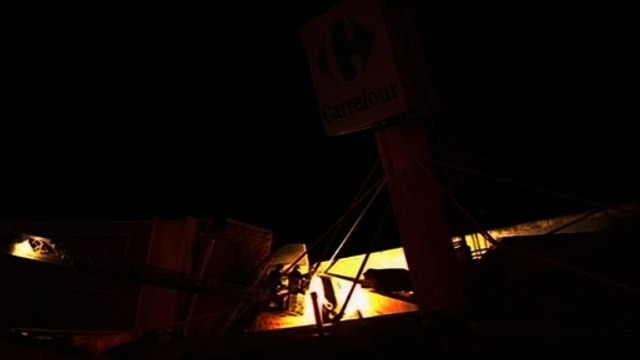 Supermarket roof collapses in France; two injured