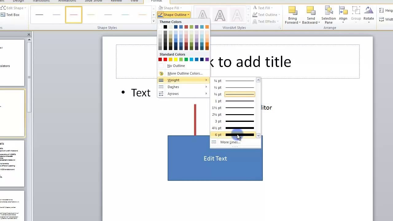 Lesson 04.6 Formatting Color Lines and Effects - MS PowerPoint Urdu and Hindi language by Microsoft Office Power Point 2010  free online video Training Tutorials