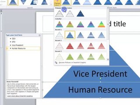 Lesson 04.12 Using Smart Art - MS PowerPoint by Microsoft Office Power Point 2010 free online video Training Tutorials Urdu and Hindi language