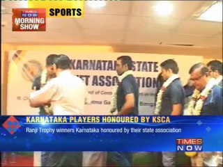 Karnataka players honoured by KSCA
