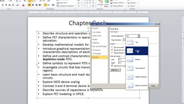 Lesson 05.2 Setting Text Box Options - MS PowerPoint by Microsoft Office Power Point 2010 free online video Training Tutorials Urdu and Hindi language