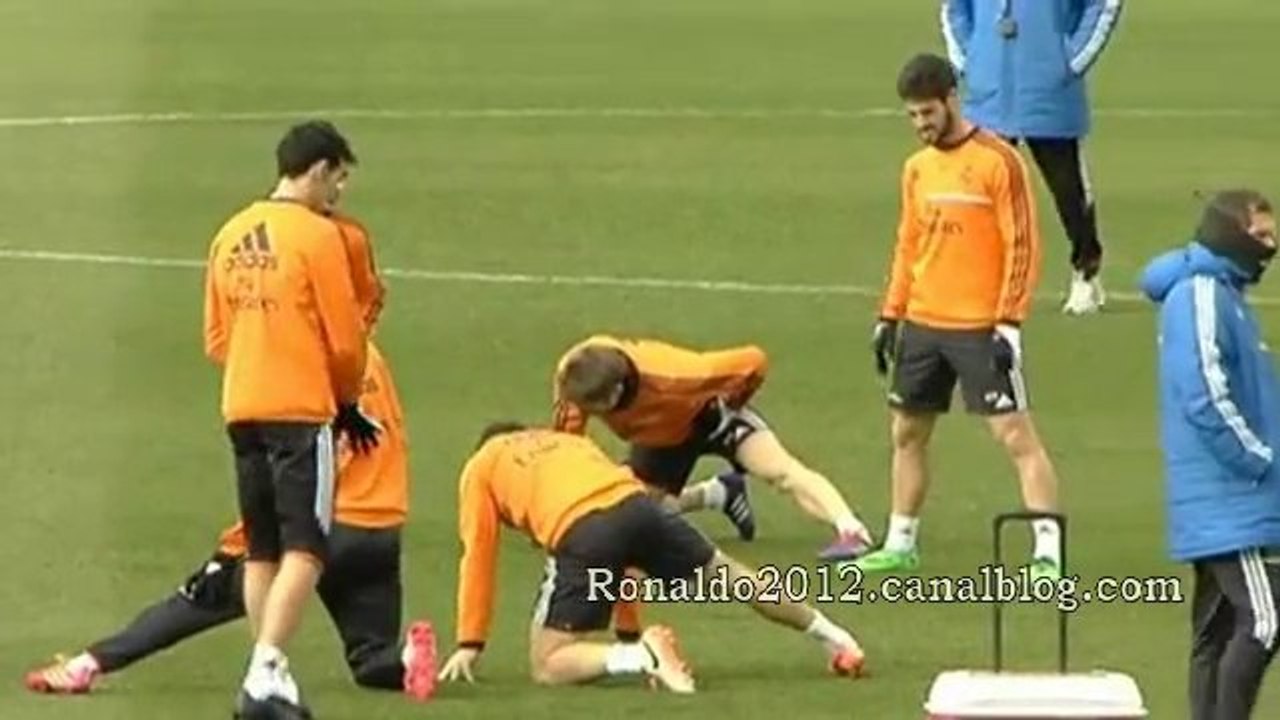 Real Madrid training before derby Cristiano Ronaldo Sergio Ramos Gareth Bale