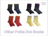 Mens Black Polka Dot Sock with PinkLight Green Dots