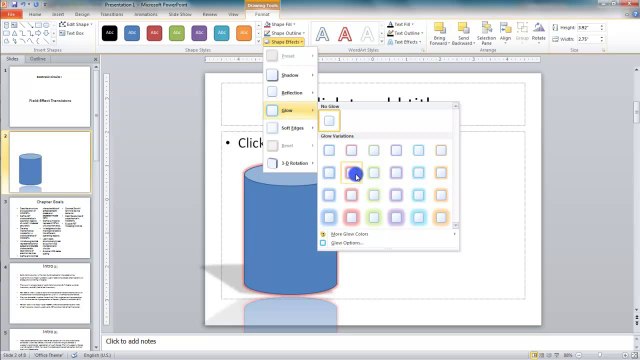 Lesson 10.9 Applying and Changing Shadow Effects - MS PowerPoint by Microsoft Office Power Point 2010 free online video Training Tutorials Urdu and Hindi language