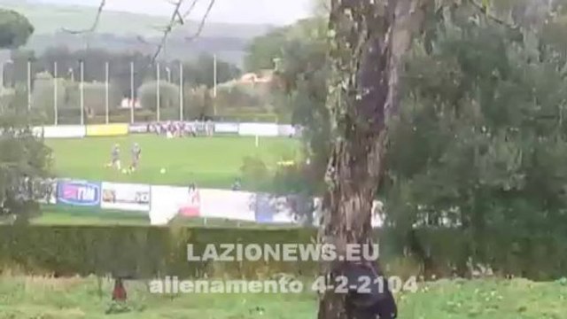 4-2-2014 Allenamento LAZIO, differenziato per KONKO, prima seduta di POSTIGA e partitella a campo ridotto