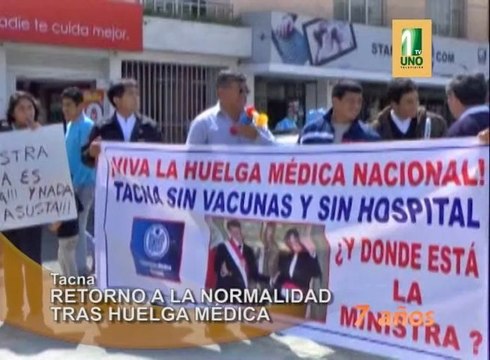 Tras la suspensión de la huelga nacional indefinida acatada por los médicos del Minsa, retorna la tranquilidad a los centros hospitalarios.