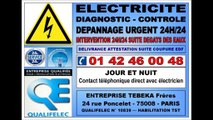 ELECTRICITE PARIS 8eme - 0142460048 - QUALIFELEC - DEPANNAGE IMMEDIAT 24/24 7/7
