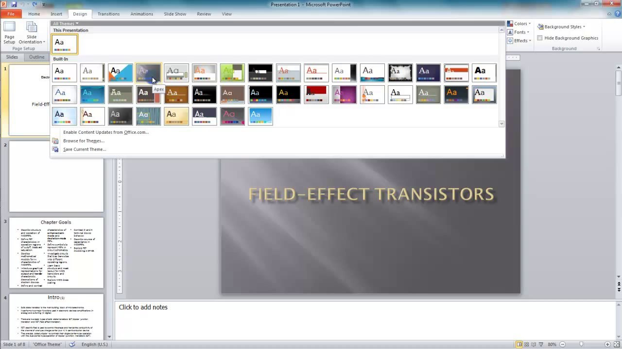 Lesson 12.1 Switching Color Schemes for Your Presentation - MS PowerPoint by Microsoft Office Power Point 2010  free online video Training Tutorials Urdu and Hindi language