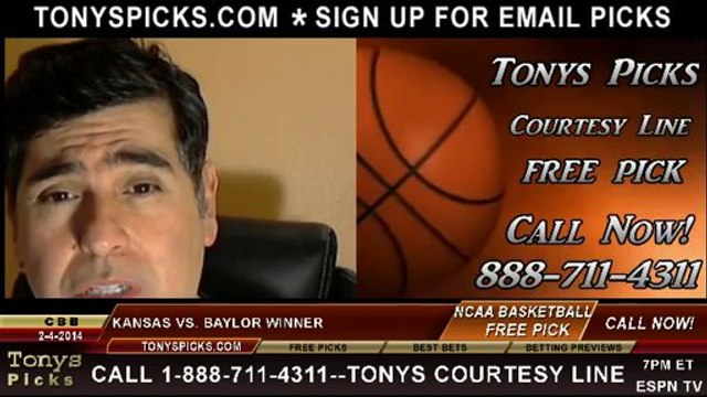 Baylor Bears vs. Kansas Jayhawks Pick Prediction NCAA College Basketball Odds Preview 2-4-2014