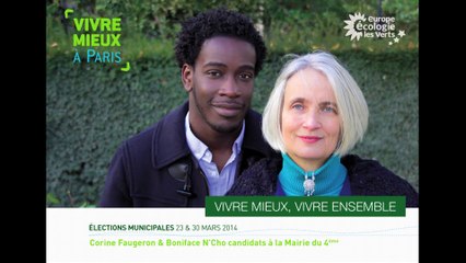 Corine Faugeron 2014 - Candidats liste EELV aux municipales Paris 4ème