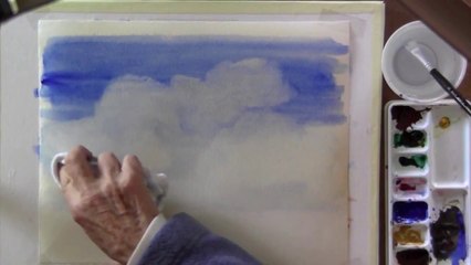 How to paint Clouds in Watercolor