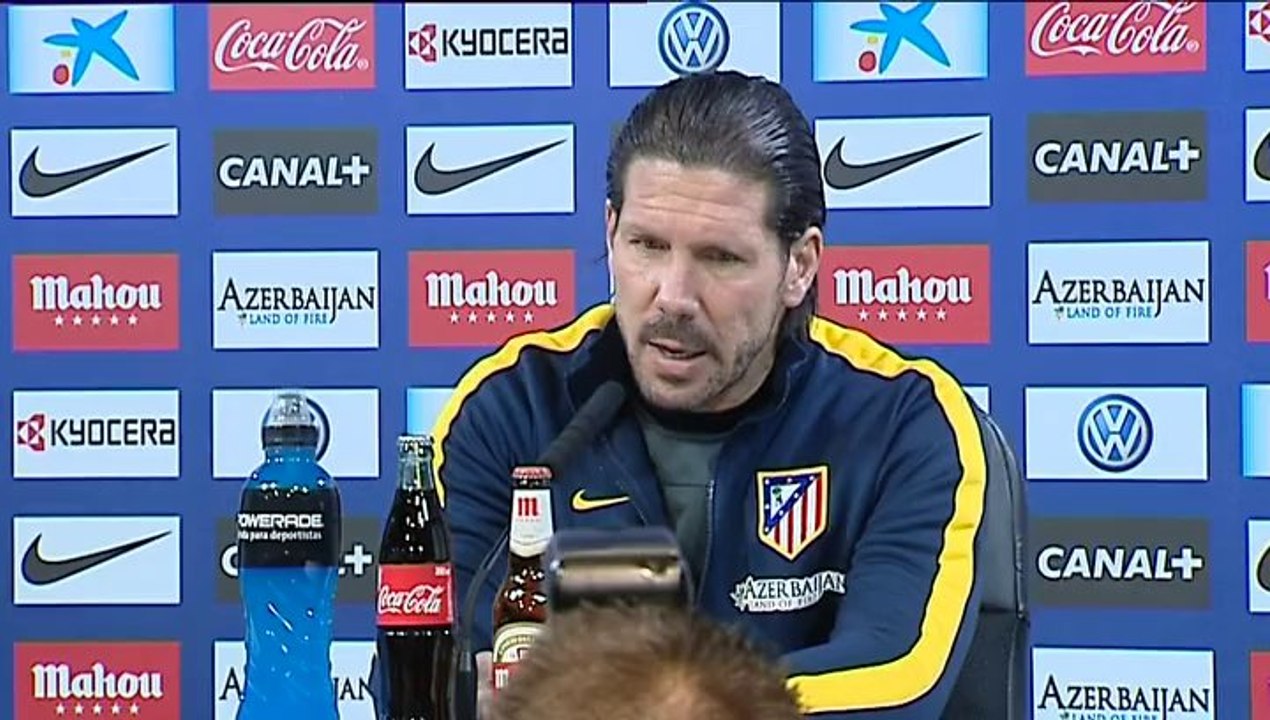 "Cholo" Simeone: "No creo que seamos favoritos, nuestro lema es silencio y trabajo"